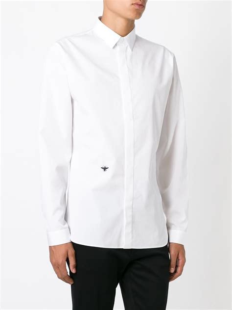 dior homme white bee shirt|Dior bee shirt poplin.